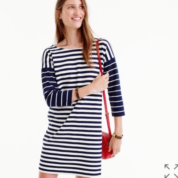 J. Crew Dresses & Skirts - Brand New J. Crew Navy and White Stripe Drsss, M